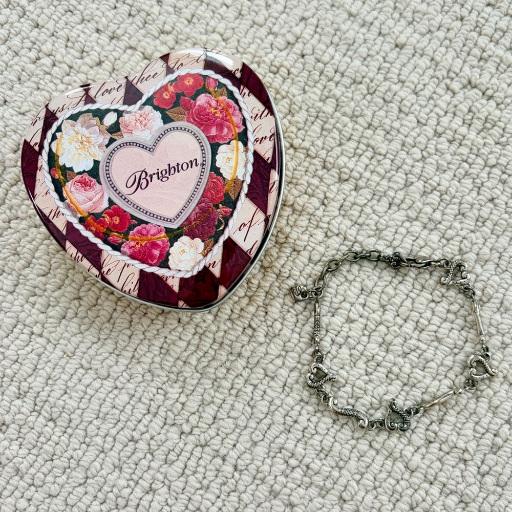Brighton Tuscan Open Hearts Silver Bracelet